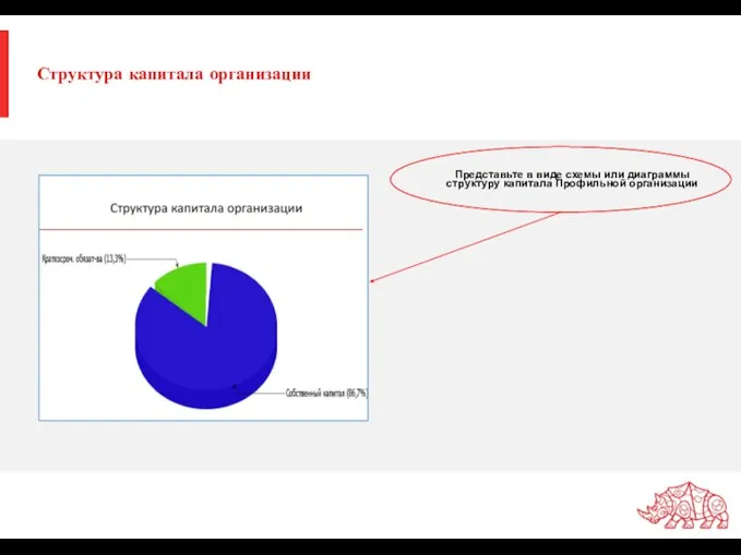 Структура капитала организации Представьте в виде схемы или диаграммы структуру капитала Профильной организации