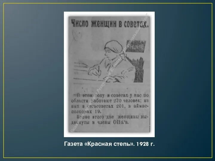 Газета «Красная степь». 1928 г.