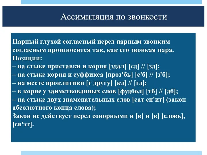 Ассимиляция по звонкости