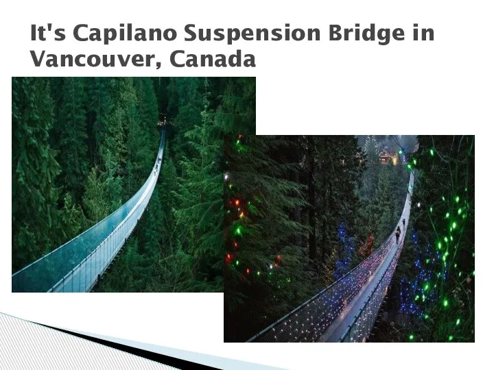 It's Capilano Suspension Bridge in Vancouver, Canada