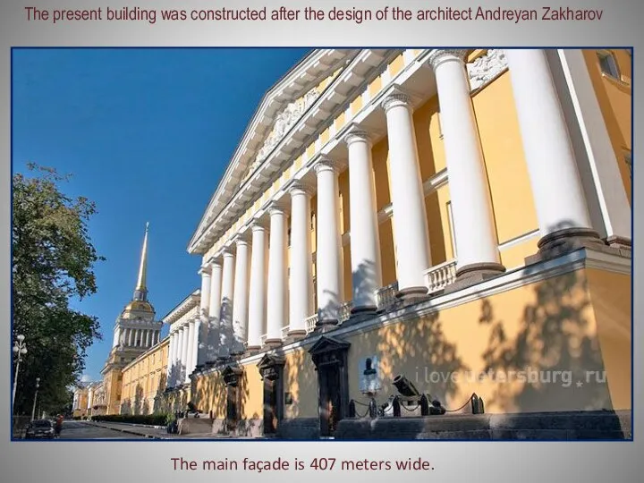 The present building was constructed after the design of the architect Andreyan