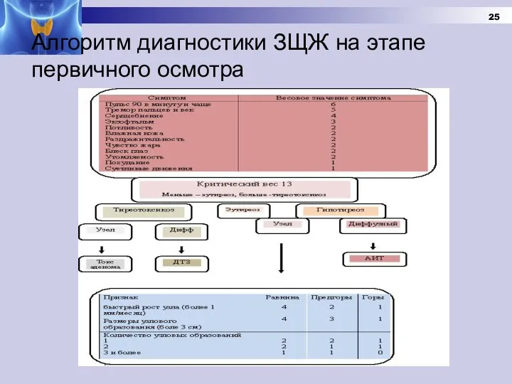 Алгоритм диагностики ЗЩЖ на этапе первичного осмотра