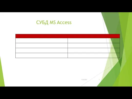 СУБД MS Access 5.21.2021