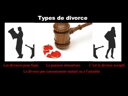 Types de divorce Le divorce par consentement mutuel ou a l’amiable La