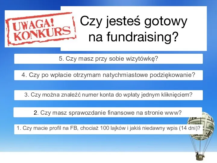 Czy jesteś gotowy na fundraising? 2. Czy masz sprawozdanie finansowe na stronie