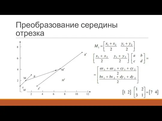 Преобразование середины отрезка