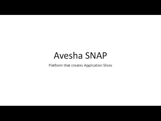Avesha SNAP Platform that creates Application Slices