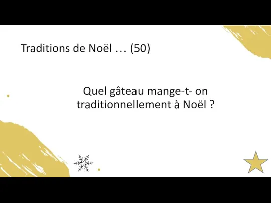 Traditions de Noël … (50) Quel gâteau mange-t- on traditionnellement à Noël ?