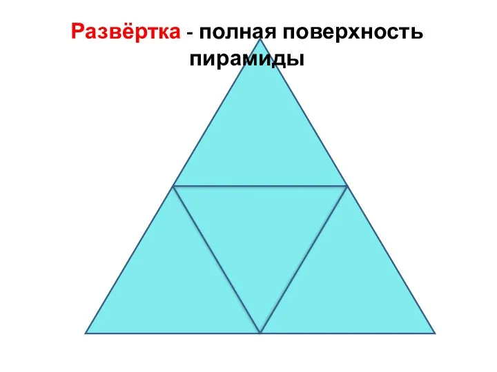 Развёртка - полная поверхность пирамиды