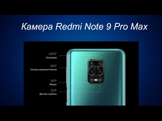 Камера Redmi Note 9 Pro Max