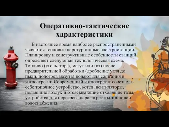 В настоящее время наиболее распространенными являются тепловые паротурбинные электростанции. Планировку и конструктивные