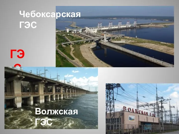 ГЭС Чебоксарская ГЭС Волжская ГЭС