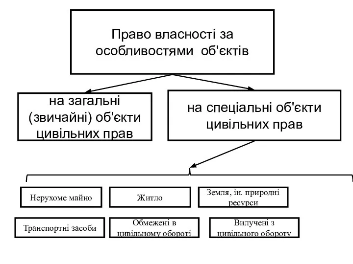 Право власності за особливостями об'єктів на загальні (звичайні) об'єкти цивільних прав на