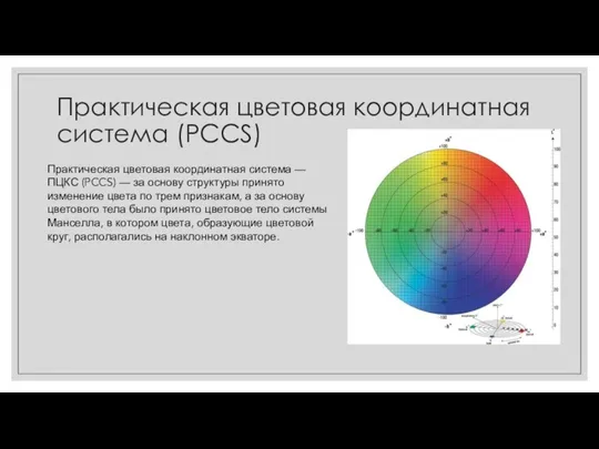 Практическая цветовая координатная система (PCCS) Практическая цветовая координатная система — ПЦКС (PCCS)