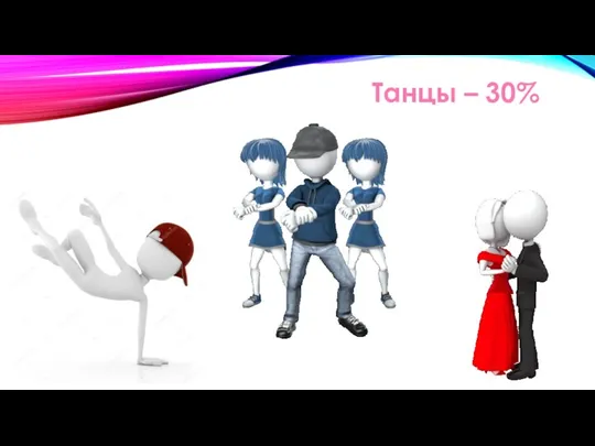 Танцы – 30%