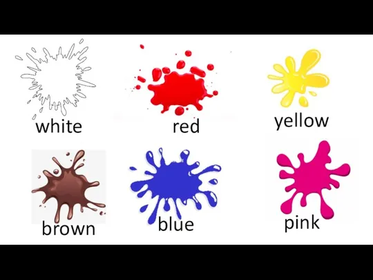 white red yellow brown blue pink