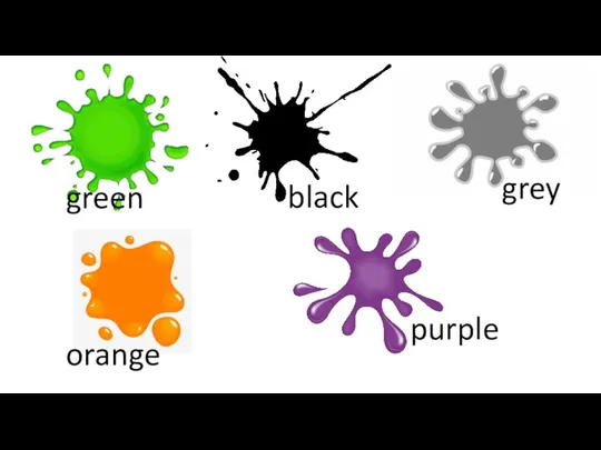 green black grey orange purple