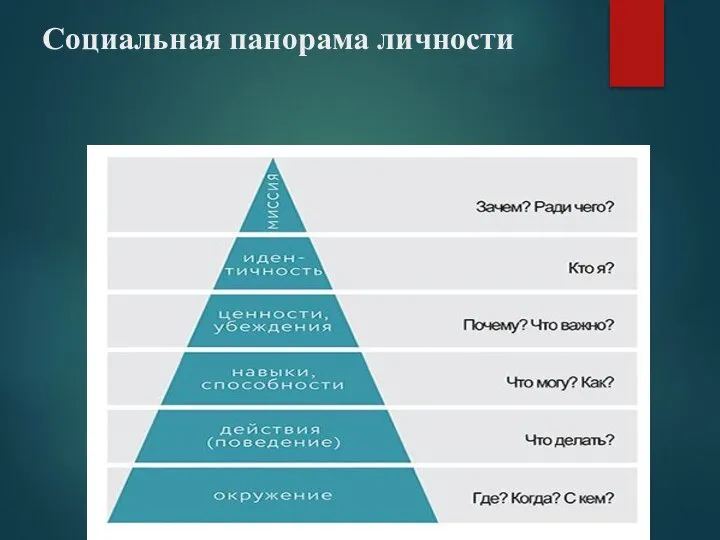 Социальная панорама личности