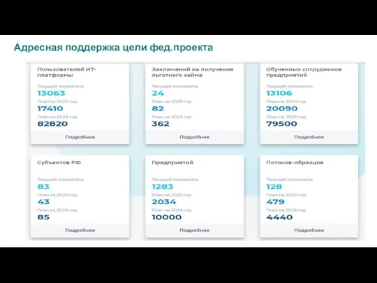 Адресная поддержка цели фед.проекта