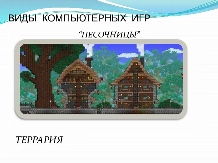 “ПЕСОЧНИЦЫ” ТЕРРАРИЯ ВИДЫ КОМПЬЮТЕРНЫХ ИГР