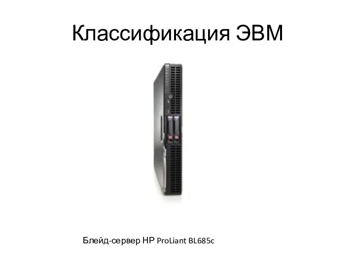 Классификация ЭВМ Блейд-сервер НР ProLiant BL685c