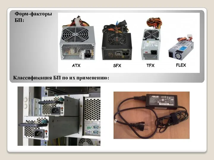 Форм-факторы БП: Классификация БП по их применению: