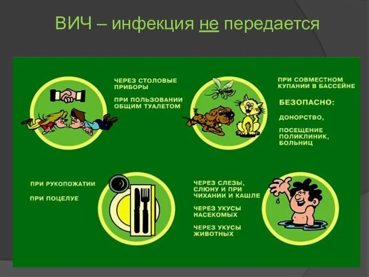 ВИЧ – инфекция не передается