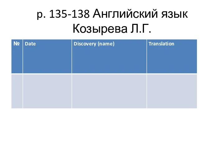 p. 135-138 Английский язык Козырева Л.Г.