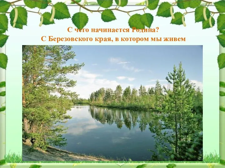 С чего начинается Родина? С Березовского края, в котором мы живем