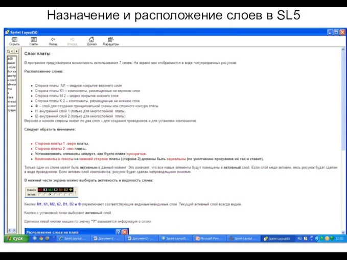 Назначение и расположение слоев в SL5