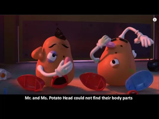 Mr. and Ms. Potato Head could not find their body parts