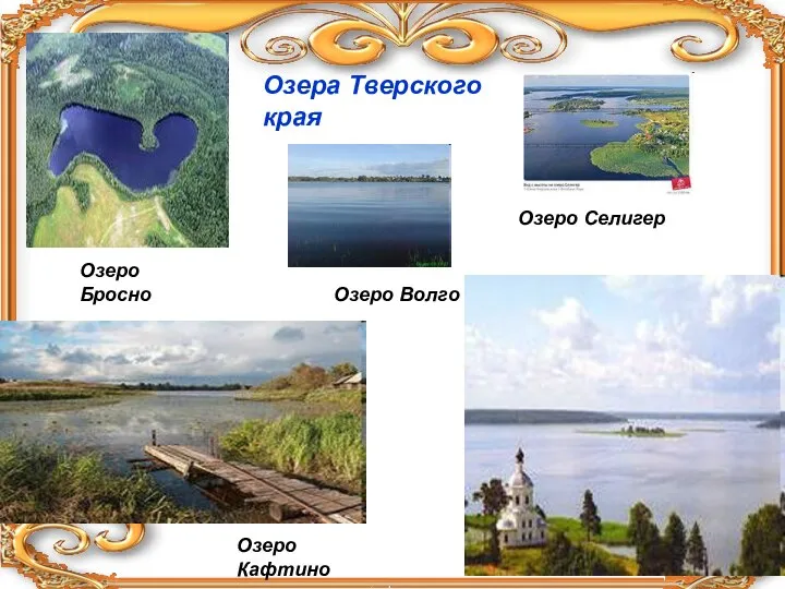 Озеро Бросно Озеро Волго Озеро Селигер Озеро Кафтино Озера Тверского края