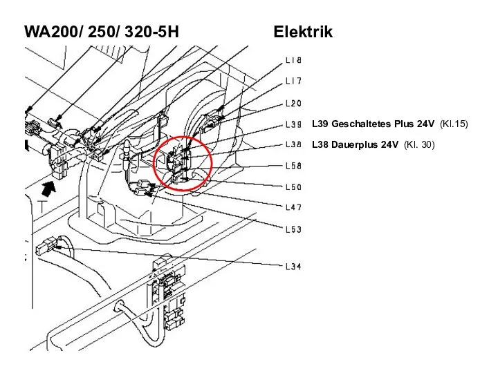 L38 Dauerplus 24V (Kl. 30) L39 Geschaltetes Plus 24V (Kl.15)