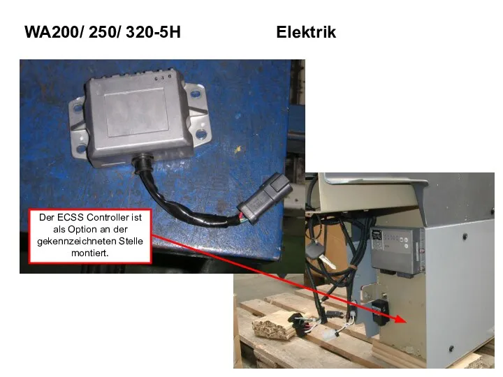 Der ECSS Controller ist als Option an der gekennzeichneten Stelle montiert.