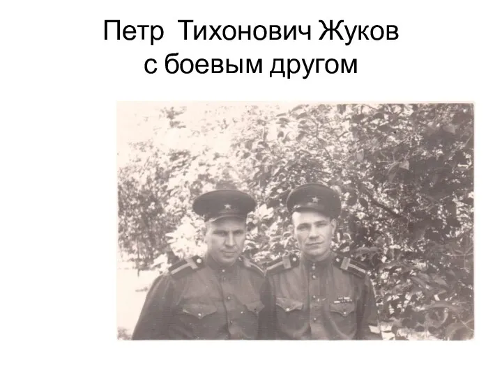 Петр Тихонович Жуков с боевым другом