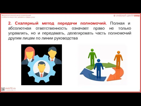 2. Скалярный метод передачи полномочий. Полная и абсолютная ответственность означает право не