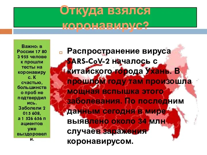 Откуда взялся коронавирус? Важно: в России 17 803 955 человек прошли тесты