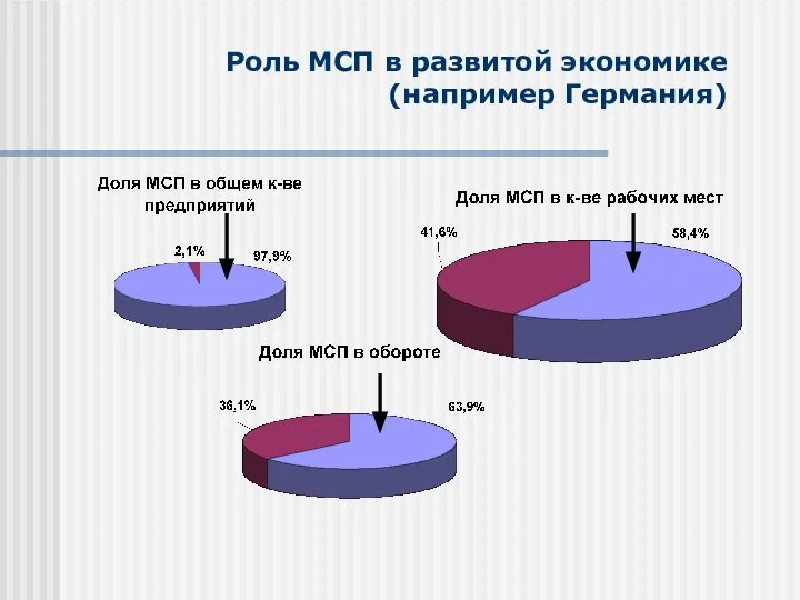 Роль МСП в развитой экономике (например Германия)