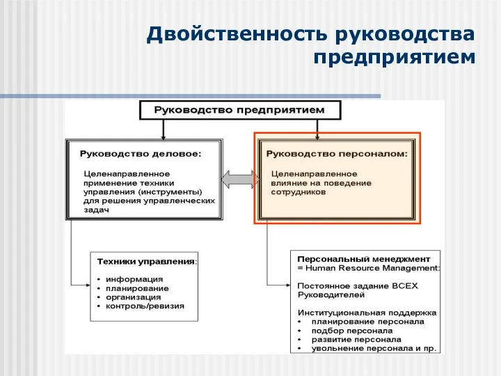 Двойственность руководства предприятием