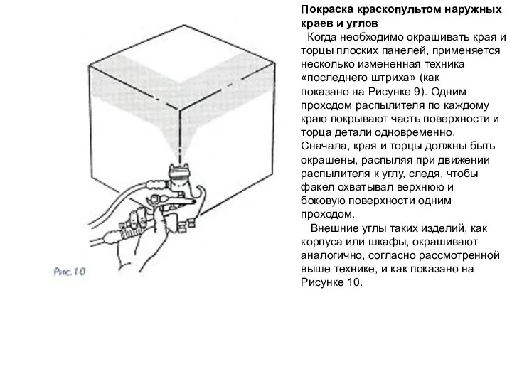 Покраска краскопультом наружных краев и углов Когда необходимо окрашивать края и торцы