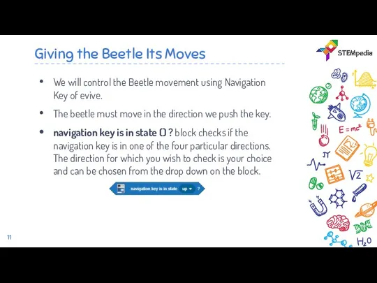 Giving the Beetle Its Moves We will control the Beetle movement using