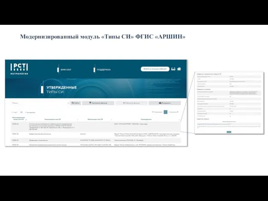 Модернизированный модуль «Типы СИ» ФГИС «АРШИН»
