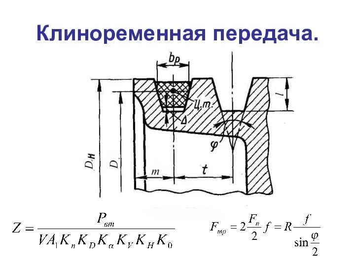 Клиноременная передача.