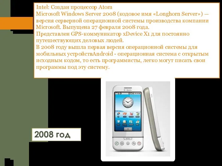 Intel: Создан процессор Atom Microsoft Windows Server 2008 (кодовое имя «Longhorn Server»)