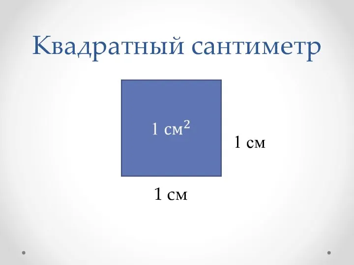 Квадратный сантиметр 1 см 1 см