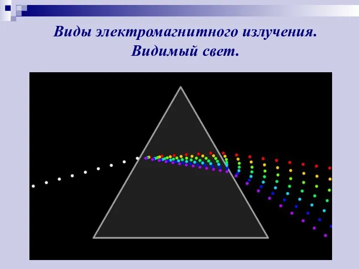 Виды электромагнитного излучения. Видимый свет.