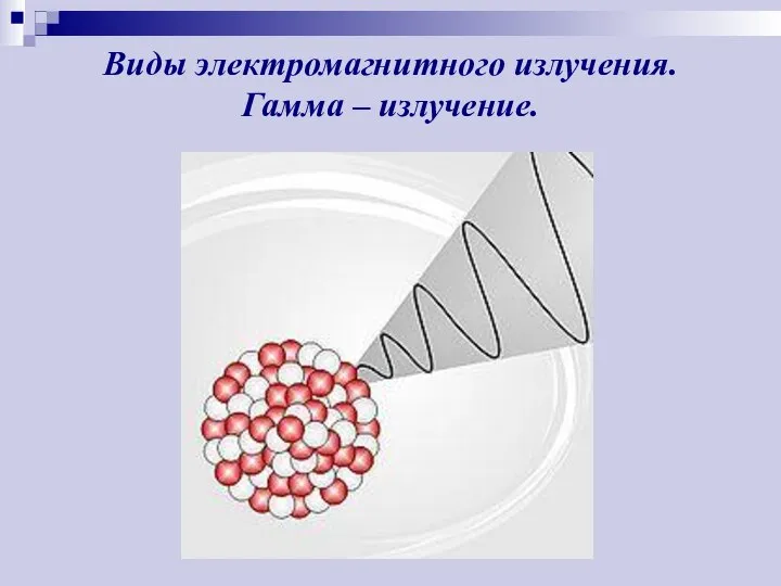 Виды электромагнитного излучения. Гамма – излучение.