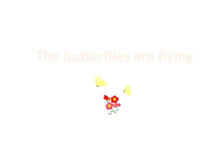 The butterflies are flying