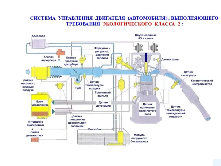 СИСТЕМА УПРАВЛЕНИЯ ДВИГАТЕЛЯ (АВТОМОБИЛЯ) , ВЫПОЛНЯЮЩЕГО ТРЕБОВАНИЯ ЭКОЛОГИЧЕСКОГО КЛАССА 2 :