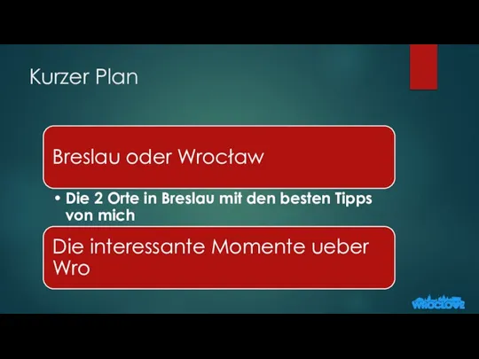 Kurzer Plan